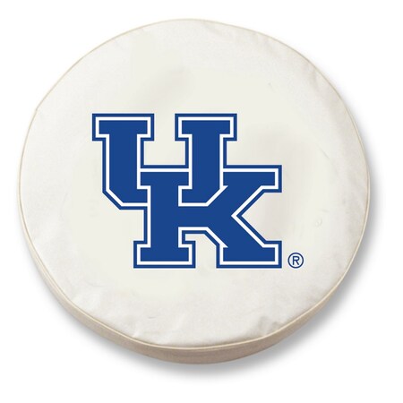 NCAA Tire Cover by Holland Bar Stool - Kentucky Wildcats UK Logo, White - 28 L x 8 D Inches